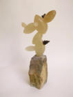 NAJADE, 2005, kalksteen-albast-messing, H 44 cm