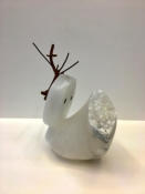 VREEMD LANDSCHAP 6, 2019, albast-ijzer, H 38 cm