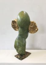 VLUCHT 1, 2019, ijzer-serpentijn-klei, H 53 cm